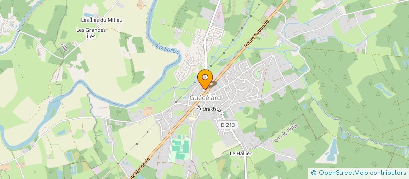 localisation de l'entreprise ASSOCIATION CREA-LOISIRS  GUECELARD