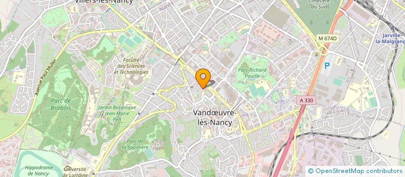 localisation de l'entreprise ASSOCIATION CREA PROD  VANDUVRE-LES-NANCY