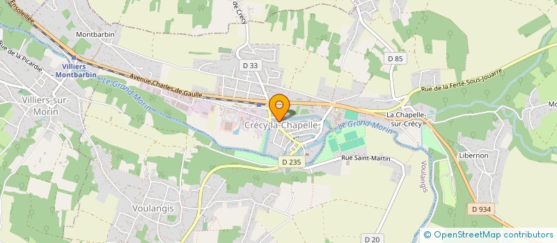 localisation de l'entreprise ASSOCIATION CRECOISE DES ARTISANS COMMERCANTS INDUSTRIELS ET ARTISTES DE CRECY LA CHAPELLE  CRECY-LA-CHAPELLE