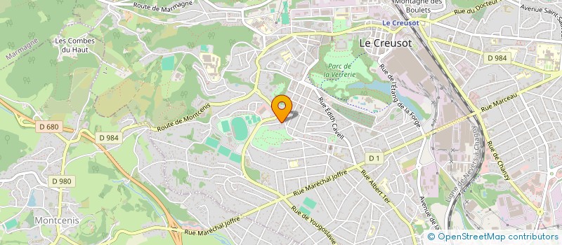 localisation de l'entreprise ASSOCIATION CREUSOTINE POUE LE DEVELOPPEMENT ET LA COLLABORATION  LE CREUSOT