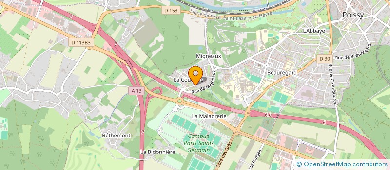 localisation de l'entreprise ASSOCIATION CRFA à POISSY