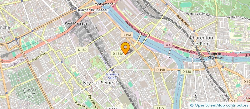 localisation de l'entreprise ASSOCIATION CRIC  IVRY-SUR-SEINE