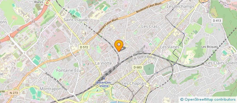 localisation de l'entreprise ASSOCIATION CRYPTOPHYTE  BESANCON