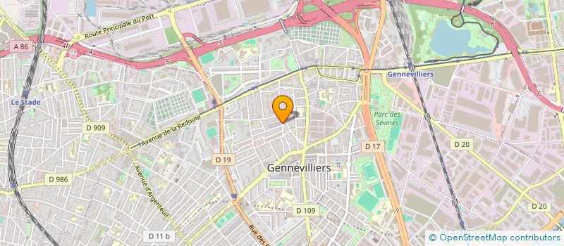 localisation de l'entreprise ASSOCIATION CULTUELLE DE L'EGLISE PROTESTANTE EVANGELIQUE DE PARIS-GENNEVILLIERS à GENNEVILLIERS