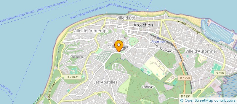localisation de l'entreprise ASSOCIATION CULTUELLE DE L'EGLISE PROTESTANTE UNIE DU BASSIN D'ARCACHON ET DU NORD DES LANDES à ARCACHON