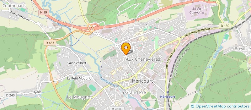 localisation de l'entreprise ASSOCIATION CULTUELLE DES MUSULMANS D'HERICOURT  HERICOURT