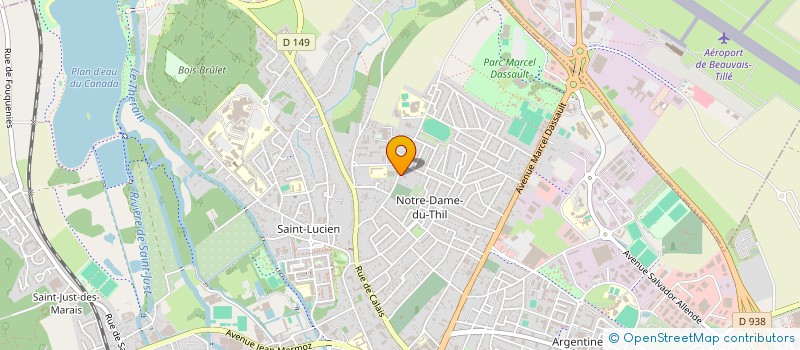 localisation de l'entreprise ASSOCIATION CULTUELLE DITE 'EGLISE EVANGELIQUE DE BEAUVAIS ET ANNEXES'  BEAUVAIS