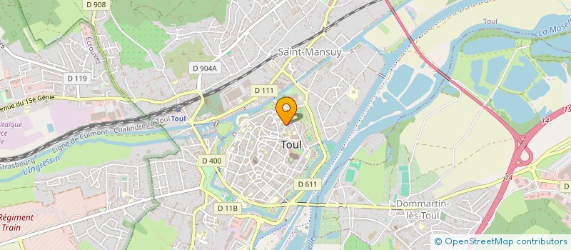 localisation de l'entreprise ASSOCIATION CULTUELLE 'EGLISE EVANGELIQUE MENNONITE DE TOUL'  TOUL