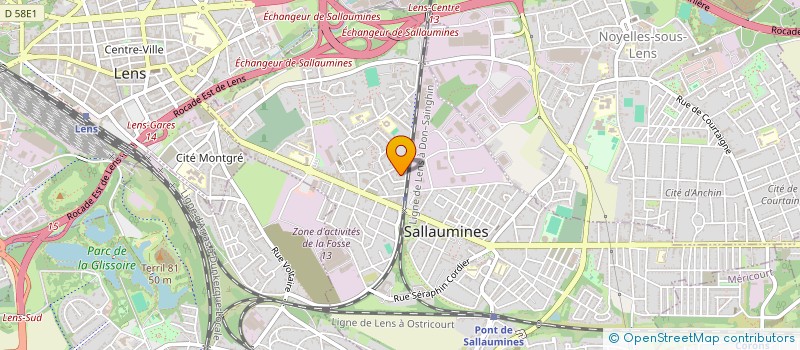 localisation de l'entreprise ASSOCIATION CULTUELLE ET CULTURELLE DE SALLAUMINES ET REGION  SALLAUMINES