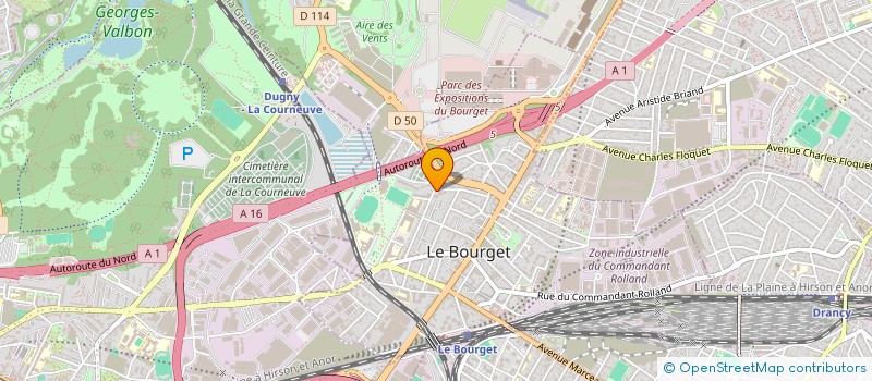 localisation de l'entreprise ASSOCIATION CULTUELLE ET CULTURELLE DES MUSULMANS DU BOURGET à LE BOURGET