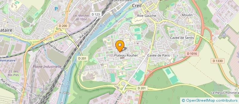 localisation de l'entreprise ASSOCIATION CULTUELLE ET CULTURELLE DES MUSULMANS DU PLATEAU ROUHER  CREIL