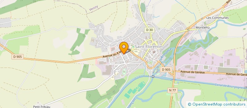 localisation de l'entreprise ASSOCIATION CULTUELLE FLORENTINOISE  SAINT-FLORENTIN