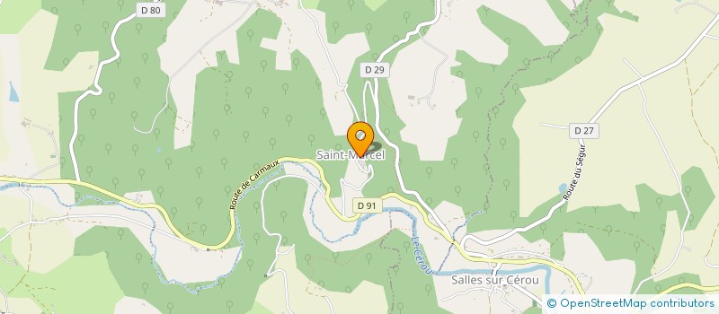 localisation de l'entreprise ASSOCIATION  CULTUELLE ORTHODOXE DE ST MARCEL, PAROISSE ST MARCEL ET ST SERAPHIM DE SAROV  SAINT-MARCEL-CAMPES