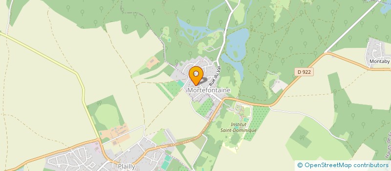 localisation de l'entreprise ASSOCIATION CULTURE ET BIBLIOTHEQUES POUR TOUS DU DEPARTEMENT DE L'OISE  MORTEFONTAINE