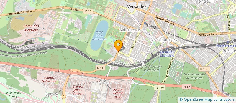 localisation de l'entreprise ASSOCIATION CULTURE ET CINEMA à VERSAILLES