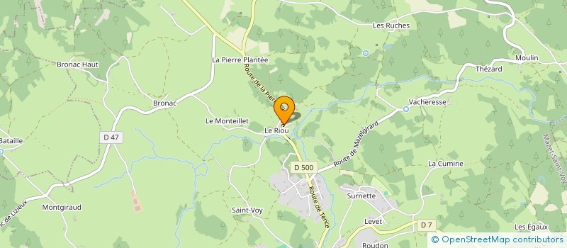 localisation de l'entreprise ASSOCIATION CULTURE ET ENTRAIDE PROTESTANTE DU RIOU LE CEP DU RIOU  MAZET-SAINT-VOY