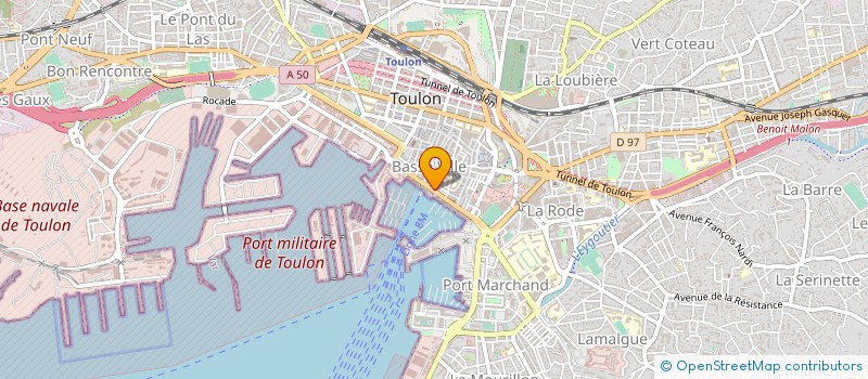 localisation de l'entreprise ASSOCIATION CULTURE ET EXPRESSIONS à TOULON