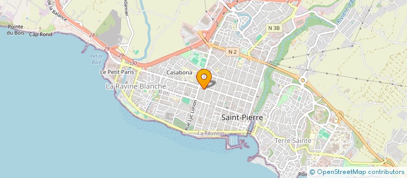 localisation de l'entreprise ASSOCIATION CULTURE ET LOISIRS 974 à SAINT-PIERRE