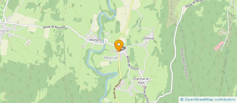 localisation de l'entreprise ASSOCIATION CULTURE TEMOIGNAGES ENVIRONNEMENT URBANISME RESTAURATION SAUVEGARDE  BOHAS-MEYRIAT-RIGNAT