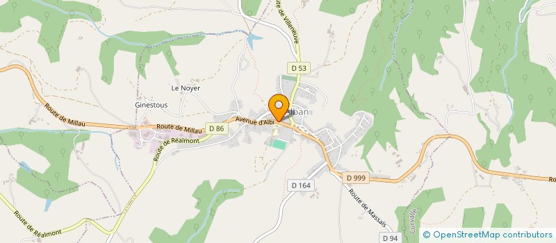 localisation de l'entreprise ASSOCIATION CULTURELLE ALBAN VOLLEY  ALBAN