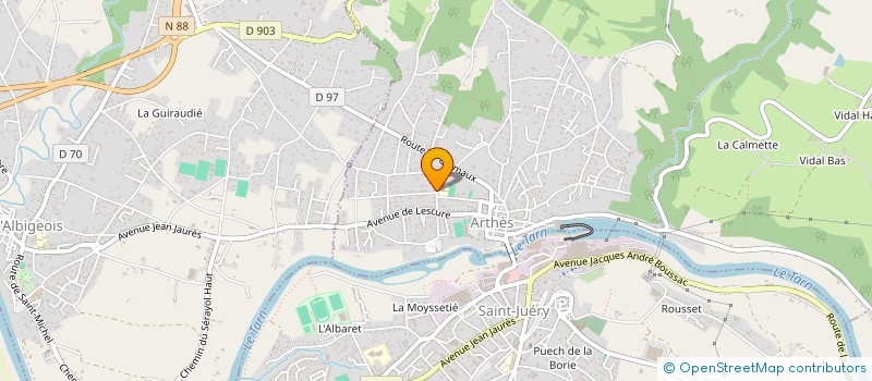 localisation de l'entreprise ASSOCIATION CULTURELLE ARTHES  ARTHES