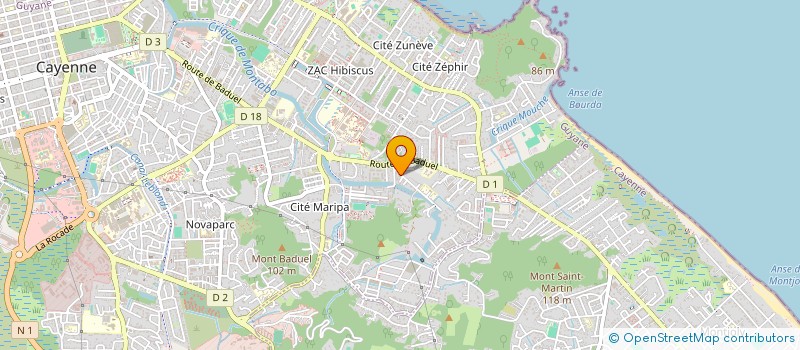 localisation de l'entreprise ASSOCIATION CULTURELLE, ARTISTIQUE ET SPORTIVE DONNE MOI TON SOURIRE  CAYENNE