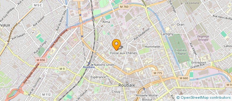 localisation de l'entreprise ASSOCIATION CULTURELLE ASSALA  ROUBAIX