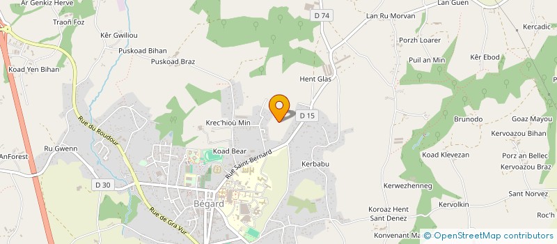 localisation de l'entreprise ASSOCIATION CULTURELLE BON SAUVEUR  BEGARD