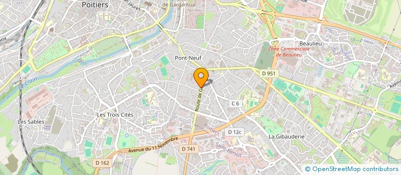 localisation de l'entreprise ASSOCIATION CULTURELLE BRESILIENNE DE POITIERS  POITIERS