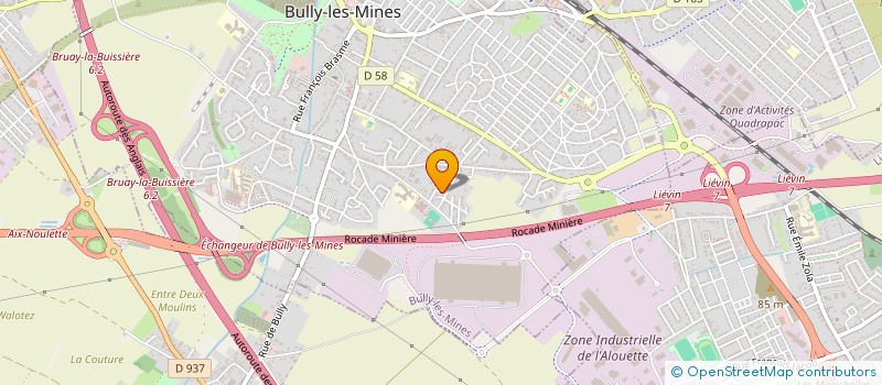 localisation de l'entreprise ASSOCIATION CULTURELLE BULLYGEOISE POUR LA PROMOTION DU THEATRE DES MINIS-STARS EN HERBE  BULLY-LES-MINES