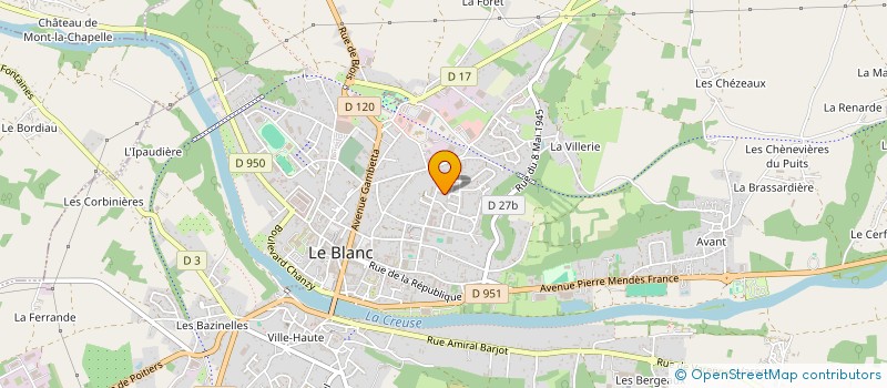 localisation de l'entreprise ASSOCIATION CULTURELLE D'AIKIDO LE BLANC à LE BLANC