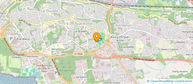 localisation de l'entreprise ASSOCIATION CULTURELLE D'AMITIES ET DE SOLIDARITE FRANCO-ALBANAISE VATRA à QUIMPER