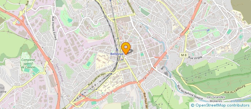 localisation de l'entreprise ASSOCIATION CULTURELLE DE BELLEVUE  SAINT-ETIENNE