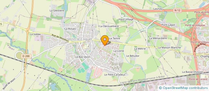 localisation de l'entreprise ASSOCIATION CULTURELLE DE BRETAGNE  VEZIN-LE-COQUET