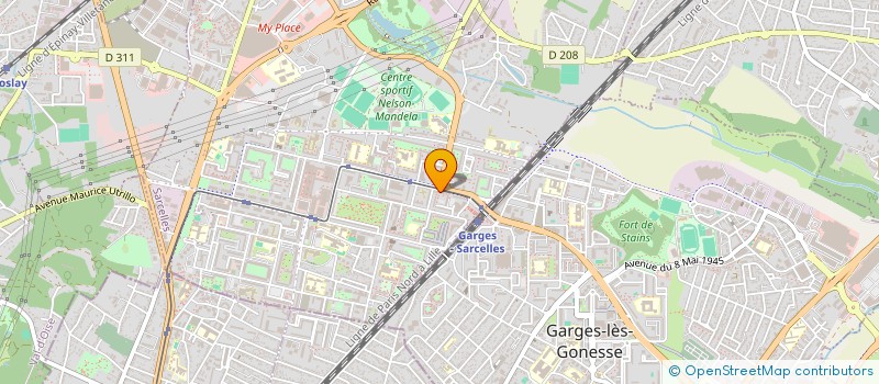 localisation de l'entreprise ASSOCIATION CULTURELLE DE L'INDE  SARCELLES