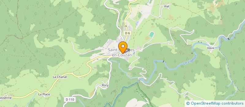 localisation de l'entreprise ASSOCIATION CULTURELLE DE LA BIBLIOTHEQUE MUNICIPALE DE SAINT-GEORGES EN COUZAN  SAINT-GEORGES-EN-COUZAN