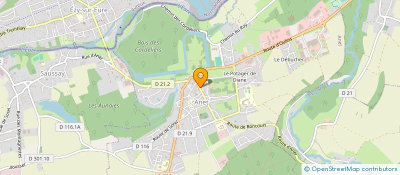 localisation de l'entreprise ASSOCIATION CULTURELLE DE LA VILLE D'ANET à ANET