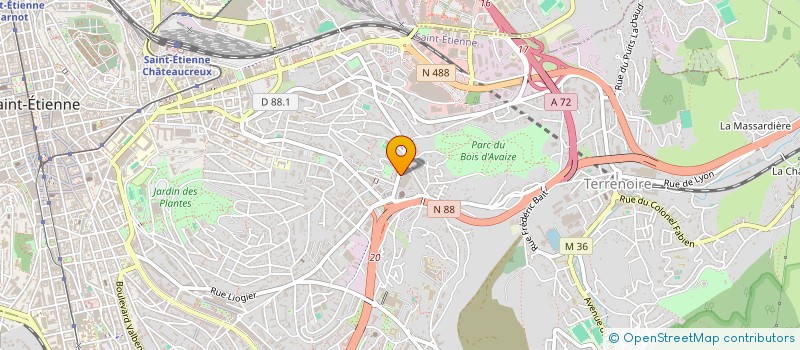 localisation de l'entreprise ASSOCIATION CULTURELLE DE MONTPLAISIR (ACM)  SAINT-ETIENNE