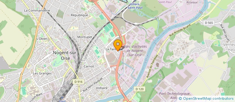 localisation de l'entreprise ASSOCIATION CULTURELLE DES BERBERES DE L'OISE  NOGENT-SUR-OISE