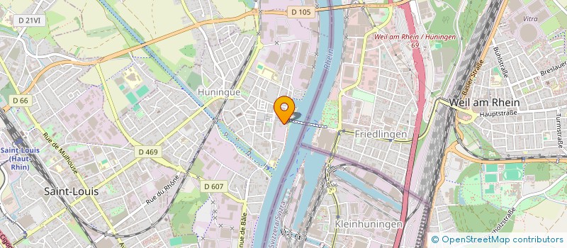 localisation de l'entreprise ASSOCIATION CULTURELLE DES VINS DE FRANCE LES CRUS DU RHIN  HUNINGUE