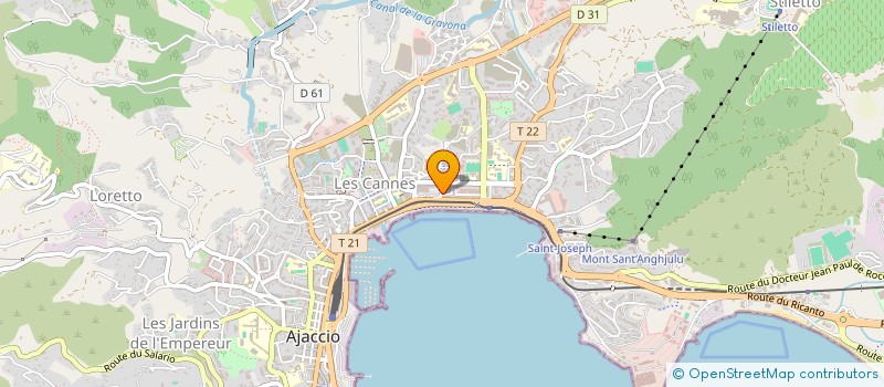 localisation de l'entreprise ASSOCIATION CULTURELLE DU QUARTIER DES SALINES  AJACCIO