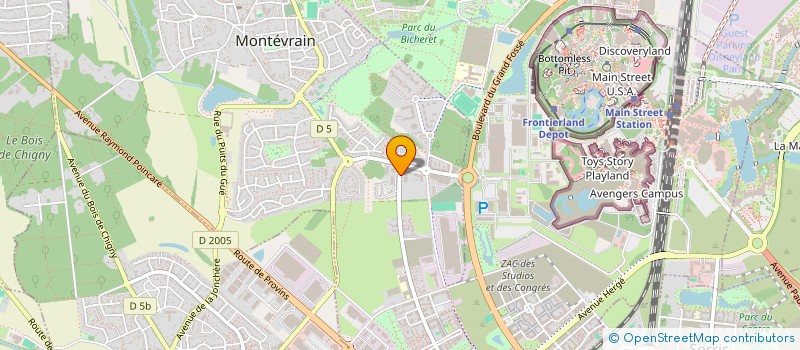 localisation de l'entreprise ASSOCIATION CULTURELLE EDUCATIVE ET LINGUISTIQUE  MONTEVRAIN