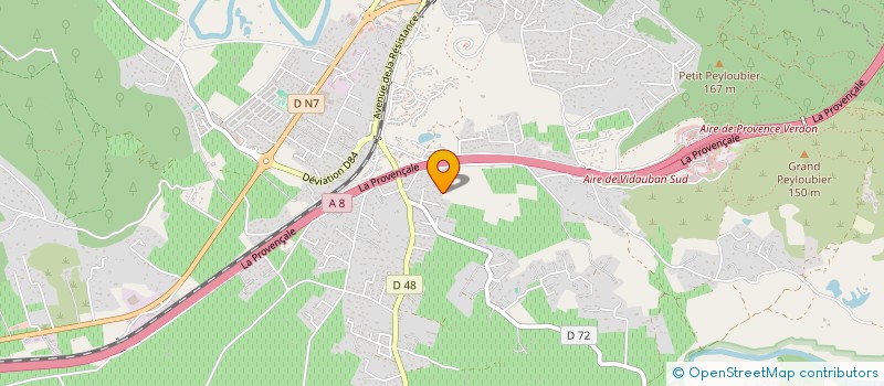 localisation de l'entreprise ASSOCIATION CULTURELLE ENTRE FIL (ACEF)  VIDAUBAN