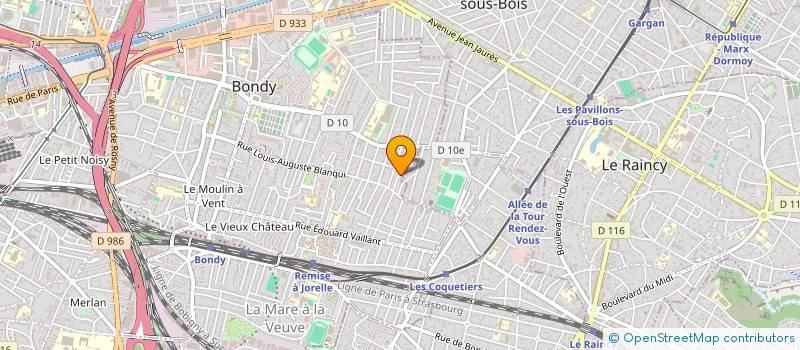 localisation de l'entreprise ASSOCIATION CULTURELLE ET ARTISANALE SAVEUR DES ILES  BONDY