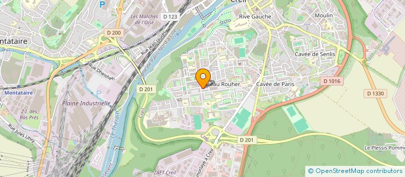 localisation de l'entreprise ASSOCIATION CULTURELLE ET CULTUELLE DU PLATEAU ROUHER  CREIL