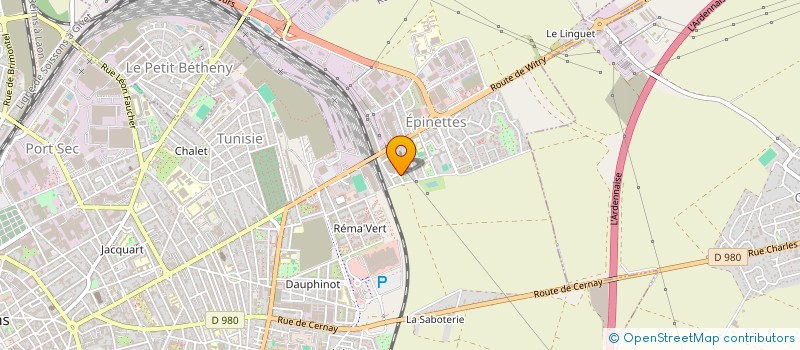 localisation de l'entreprise ASSOCIATION CULTURELLE ET CULTUELLE EPINETTES JAURES  REIMS