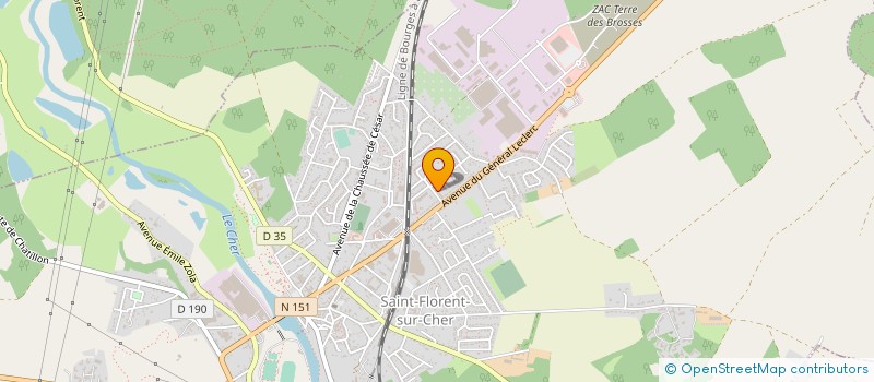 localisation de l'entreprise ASSOCIATION CULTURELLE ET CULTUELLE MUSULMANE FLORENTAISE  SAINT-FLORENT-SUR-CHER