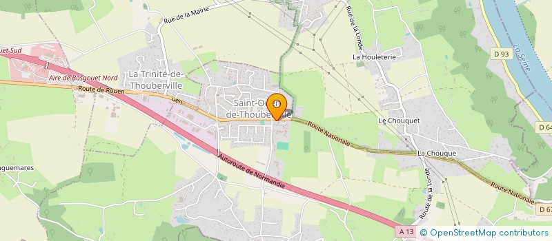 localisation de l'entreprise ASSOCIATION CULTURELLE ET FESTIVE THOUBERVILLAISE  SAINT-OUEN-DE-THOUBERVILLE