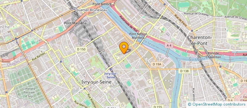 localisation de l'entreprise ASSOCIATION CULTURELLE ET FOLKLORIQUE DES PORTUGAIS D'IVRY SUR SEINE ALEGRES DO NORTE à IVRY-SUR-SEINE