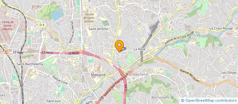 localisation de l'entreprise ASSOCIATION CULTURELLE ET HUMANITAIRE DES QUARTIERS LES OLIVIERS A . LES MIMOSAS. LES LILAS ET LES HIRONDELLES à MARSEILLE 13EME